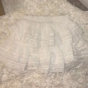 LOVESHACKFANCY WHITE SKIRT